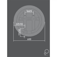 Зеркало для ванной Omega Glass SD64 с подсветкой 60 см круглое