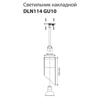 Светильник точечный накладной Elektrostandard DLN114, 2 м², цвет чёрный/золото