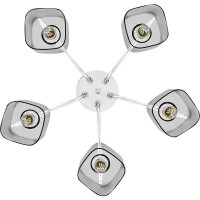 Люстра потолочная Олимпия, 5 ламп, 40 м², цвет дымчатый