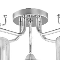 Люстра потолочная Олимпия, 5 ламп, 40 м², цвет дымчатый