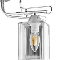 Люстра потолочная Олимпия, 5 ламп, 40 м², цвет дымчатый