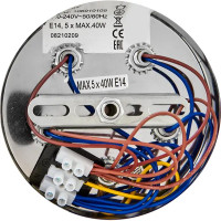 Люстра потолочная Олимпия, 5 ламп, 40 м², цвет дымчатый