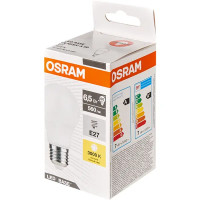 Лампа светодиодная Osram А60 E27 220-240 В 7 Вт груша матовая 560 лм теплый белый свет