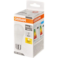 Лампа светодиодная Osram А60 E27 220-240 В 10.5 Вт груша матовая 960 лм теплый белый свет