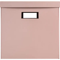 Коробка складная 31x31x30 см картон цвет розовый