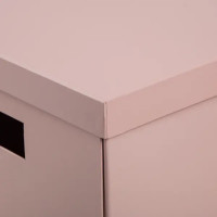 Коробка складная 31x31x30 см картон цвет розовый