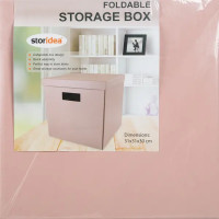 Коробка складная 31x31x30 см картон цвет розовый