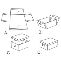 Коробка складная 20x12x13 см картон цвет розовый