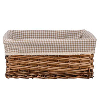 Корзина стеллажная Плетенка 40x31x17 см 21 л ива цвет коричневый