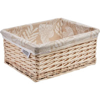Корзина стеллажная Листья 40x31x17 см 21.8 л ива цвет бежевый