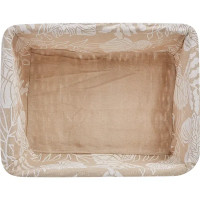 Корзина стеллажная Листья 40x31x17 см 21.8 л ива цвет бежевый