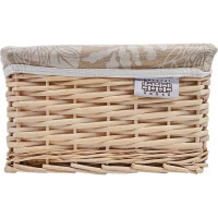 Корзина стеллажная Листья 40x31x17 см 21.8 л ива цвет бежевый