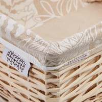 Корзина стеллажная Листья 40x31x17 см 21.8 л ива цвет бежевый