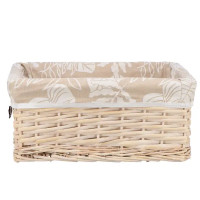 Корзина стеллажная Листья 40x31x17 см 21.8 л ива цвет бежевый
