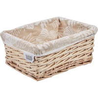Корзина стеллажная Листья 34x25x15 см 12.7 л ива цвет бежевый