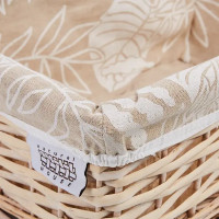 Корзина стеллажная Листья 34x25x15 см 12.7 л ива цвет бежевый
