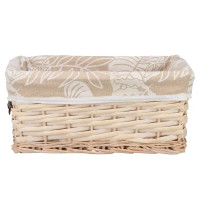 Корзина стеллажная Листья 34x25x15 см 12.7 л ива цвет бежевый