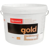 Штукатурка декоративная мраморная Bayramix Gold Mineral GR 147 15 кг цвет серебряно-золотой перламутр
