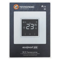 Терморегулятор для теплого пола Теплолюкс Ecosmart 25 электронный программируемый цвет белый