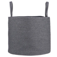 Корзина хлопок 35x35x28 см 34.3 л полиэстер цвет серый