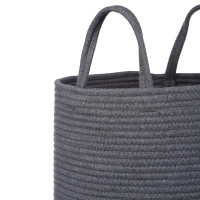 Корзина хлопок 35x35x28 см 34.3 л полиэстер цвет серый