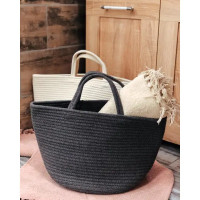 Корзина хлопок 35x35x28 см 34.3 л полиэстер цвет серый
