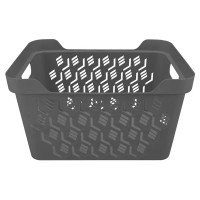 Ящик с крышкой DeLUXE 38x27.6x22 см 18 л полипропилен цвет серый