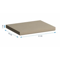 Столешница для ванной Scandi SC-60MS 60x4x47 см, искусственный камень, цвет матовый графит