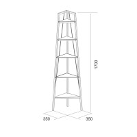 Стеллаж для ванной Март Ferro угловой 35x35x170 см цвет черный