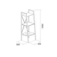 Стеллаж для ванной комнаты Март Ferro 40x35x105 см цвет черный