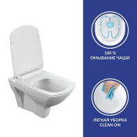 Комплект инсталляция и унитаз Cersanit Carina XL Clean On DPL EO slim