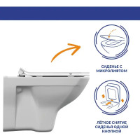 Комплект инсталляция и унитаз Cersanit Carina XL Clean On DPL EO slim
