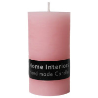 Свеча-столбик Рустик 60x110 мм цвет розовый