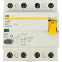 УЗО IEK ВД1-63 3P N 100 A 100 мА 4.5 кА AC MDV10-4-100-100