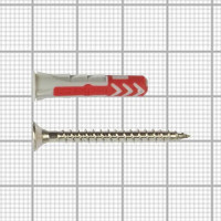 Дюбель с нержавеющим шурупом Duopower 5х25 мм, 8 шт.