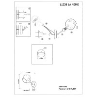 Бра Nemo L1238-1A, цвет никель