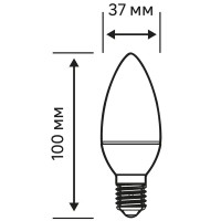 Лампа светодиодная E14 220-240 В 6.5 Вт свеча матовая 600 лм нейтральный белый свет
