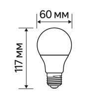 Лампа светодиодная E27 220-240 В 10 Вт груша матовая 1000 лм теплый белый свет