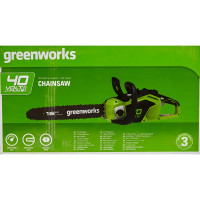 Аккумуляторная пила Greenworks 2005807UA 40 В шина 40 см АКБ и ЗУ в комплекте