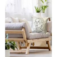 Подушка Seasons Портрет фас 45x45 см бархат цвет белый