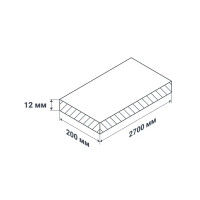 Виниловая панель ПВХ Белый ясень 2700x200x12 мм 0.54 м²