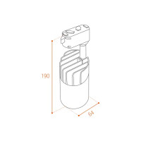 Трековый светильник светодиодный Wolta WTL-25W/01B 25 Вт, 11 м², цвет черный,