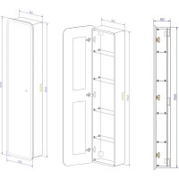 Шкаф зеркальный подвесной Elmer 40x160 см цвет белый