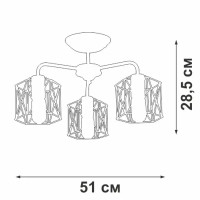 Люстра потолочная Vitaluce Актавия вайт 3 лампы 9м² E27 цвет белый матовый