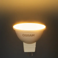 Лампа светодиодная Osram GU5.3 220-240 В 6.5 Вт спот матовая 500 лм тёплый белый свет