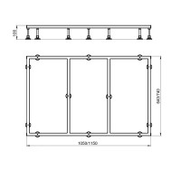 Каркас литого поддона Keram 120x80 см