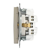 Розетка встраиваемая Systeme Electric W59 Deco с заземлением цвет платина