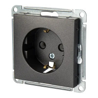 Розетка встраиваемая Systeme Electric W59 Deco с заземлением, цвет графит