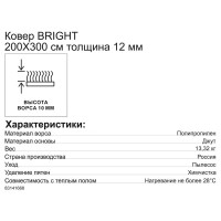 Ковер полипропилен Bright L025 200x300 см цвет мультиколор