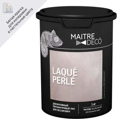 Лак декоративный перламутровый Maitre Deco «Laque Perle» для лессировки 1 кг